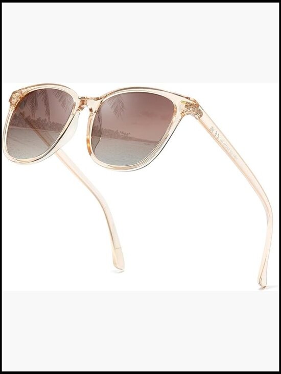 Square Mirrored Polarized Sunglasses with UV Protection